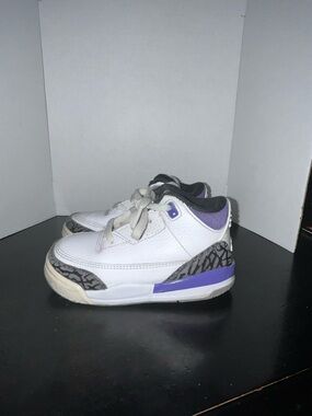 Jordan Retro 3 Toddlers Shoes Dark Iris